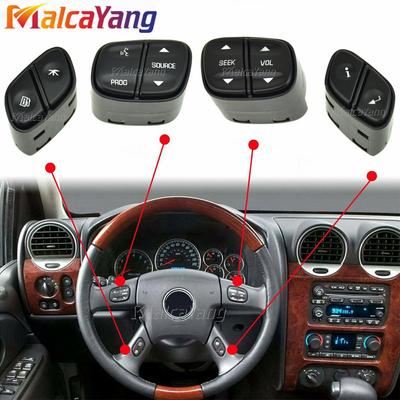 Fits Chevy Silverado Steering Wheel Regulator Buttons for GMC Yukon Hummer H2 Avalanche Seek Volume Radio Volume Control Switch