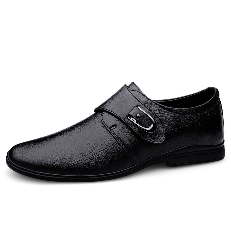 Fashion New Spring Autumn Men Oxford Shoes Fashion Mens Casual Leather  Shoes Lace-up Formal Business Wedding Dress Footwear Derby Shoe