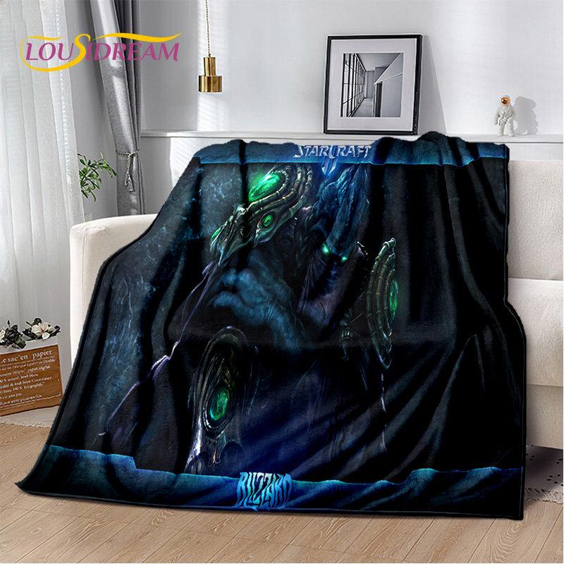 3D HD StarCraft Game Gamer Soft Plush Blanket,Flannel Blanket Throw Blanket for Living Room Bedroom Bed Sofa Picnic Cover Kids