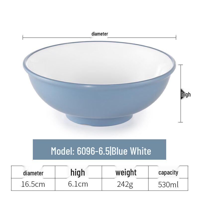 Nordic Style Melamine Resin Deep Soup Bowl Set