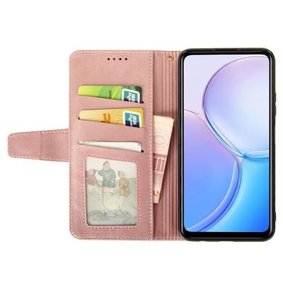 For Oppo Reno12 5G (Global) Wallet Phone Case Calf Texture Stand Leather Cover