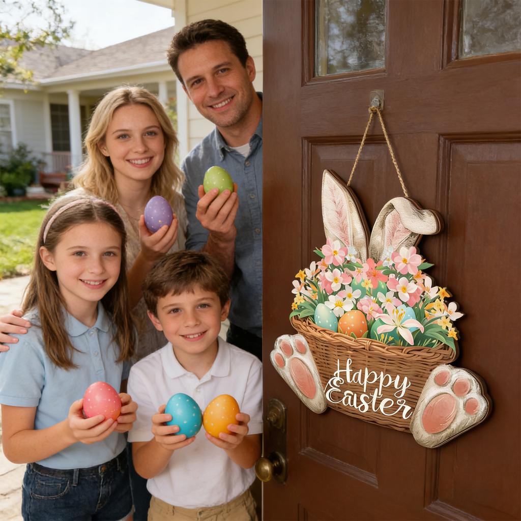 Velikonoční dekorace na dveře: Tato sada nabízí okamžité a roztomilé vylepšení vašich svátečních dveří nebo nástěnné dekorace.