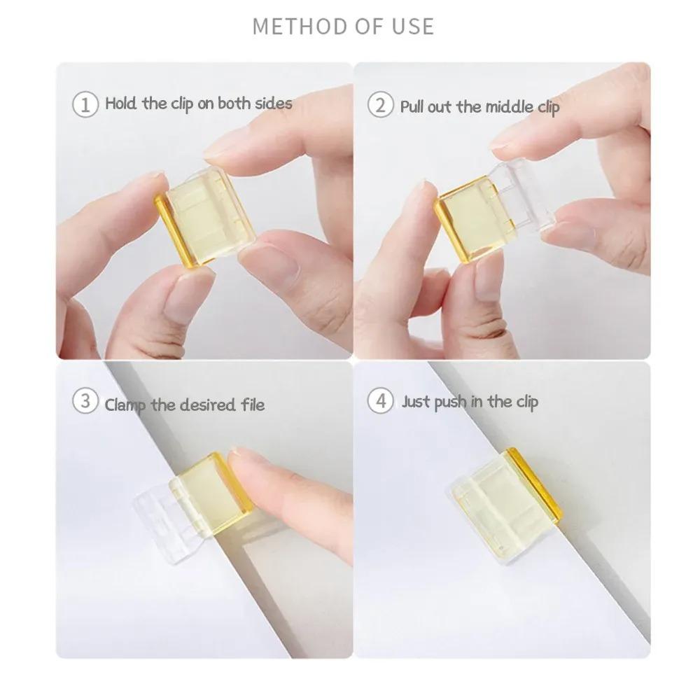 10-200PCS Creative Push Clip File Organizer Test Paper Storage Classification Folder Binder Clip for Documents Books Office