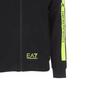 EMPORIO ARMANI EA7 Sweatshirts Men's Black Hooded Moderate Cardigan 3KPM28-PJ05Z-1200