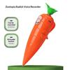 Cute Cartoon Carrot Recorder Props Multifunctional Write & Record Toy Stationery Gift For Kids Students