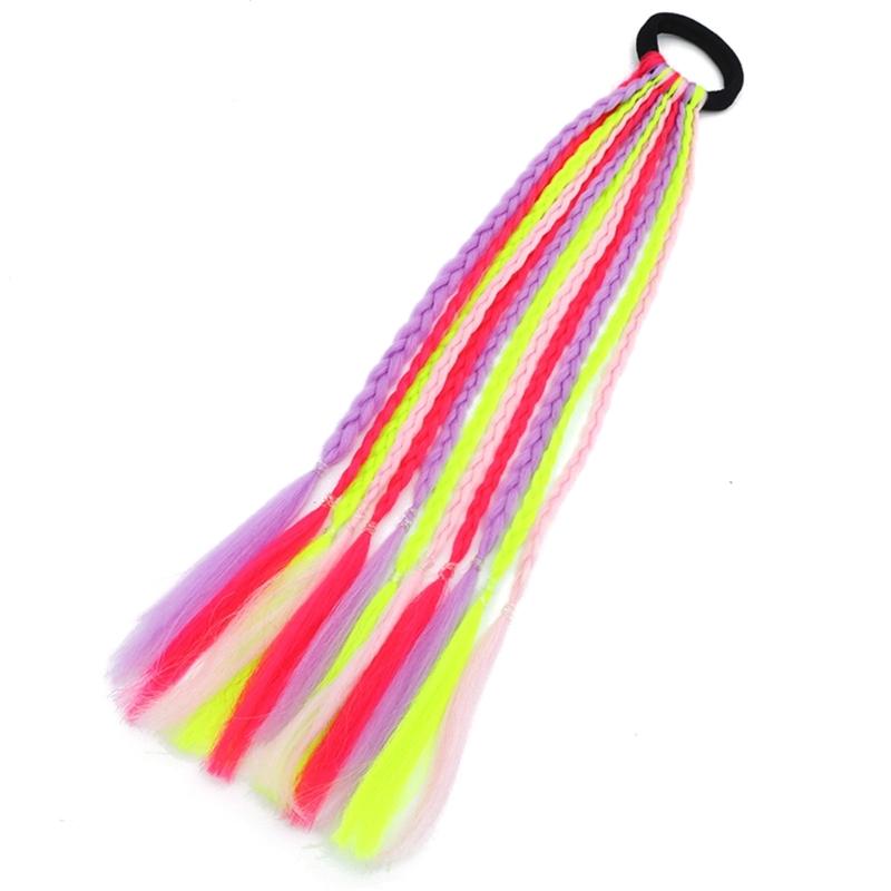 

Girls Braid Hair Extensions for Kids Crazy Hair Day Accessories Colorful Wigs Colored Braids for for Women Girls