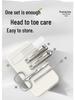 Stainless Steel 5-Piece Nail Care Set: Clippers, Scissors, Manicure Tools & Ear Pick
