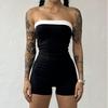 Nude Feeling Anti-slip Bandeau Jumpsuit with Chest Pad for Fitness, Yoga, and Running