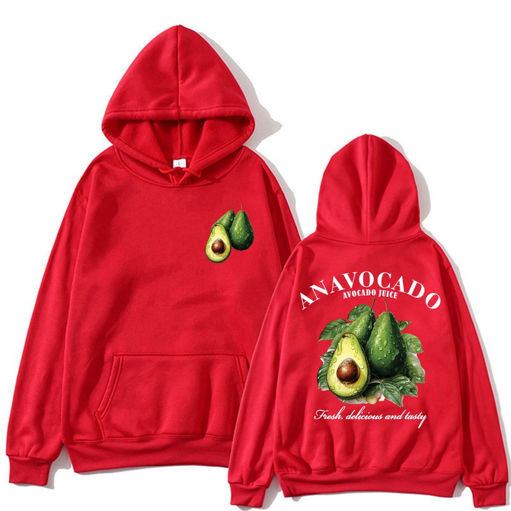 Funny An Avocado Juice Graphic Hoodies Men Women Fashion Aesthetic Sweatshirt Oversized Fleece Gifts
