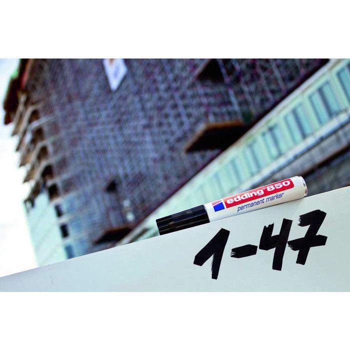 Permanent Marker - EDDING - 850 - Red - Chisel Tip 5-15 Mm - Pack of 5