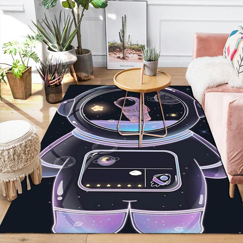 Cute Astronaut Rug Floor Mat for Living Room or Bedroom Soft and Comfortable Carpet a Gift for Birthday and Holiday.MFF0918241