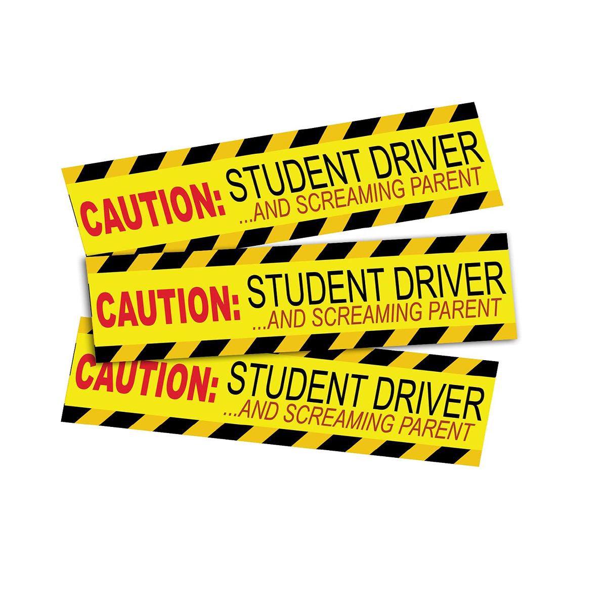 

3-Piece Student Driver Reflective Rear Car Sticker Set - 3.54 x 9.44 оранжевый