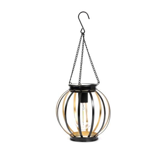 1/2/4Pcs Solar Lantern Outdoor Metal Mesh Shell Solar Powered Hanging Lantern with Hook And Base Garden Patio Porch Decor