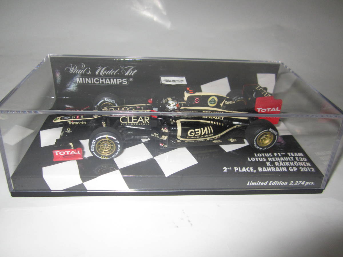 

[Б/У] PMA Mini Champs 1/43 Lotus E20 Renault №. 9 2012 Гран-при Бахрейна 2-е место Кими Райкконен (Антенна добавлена)