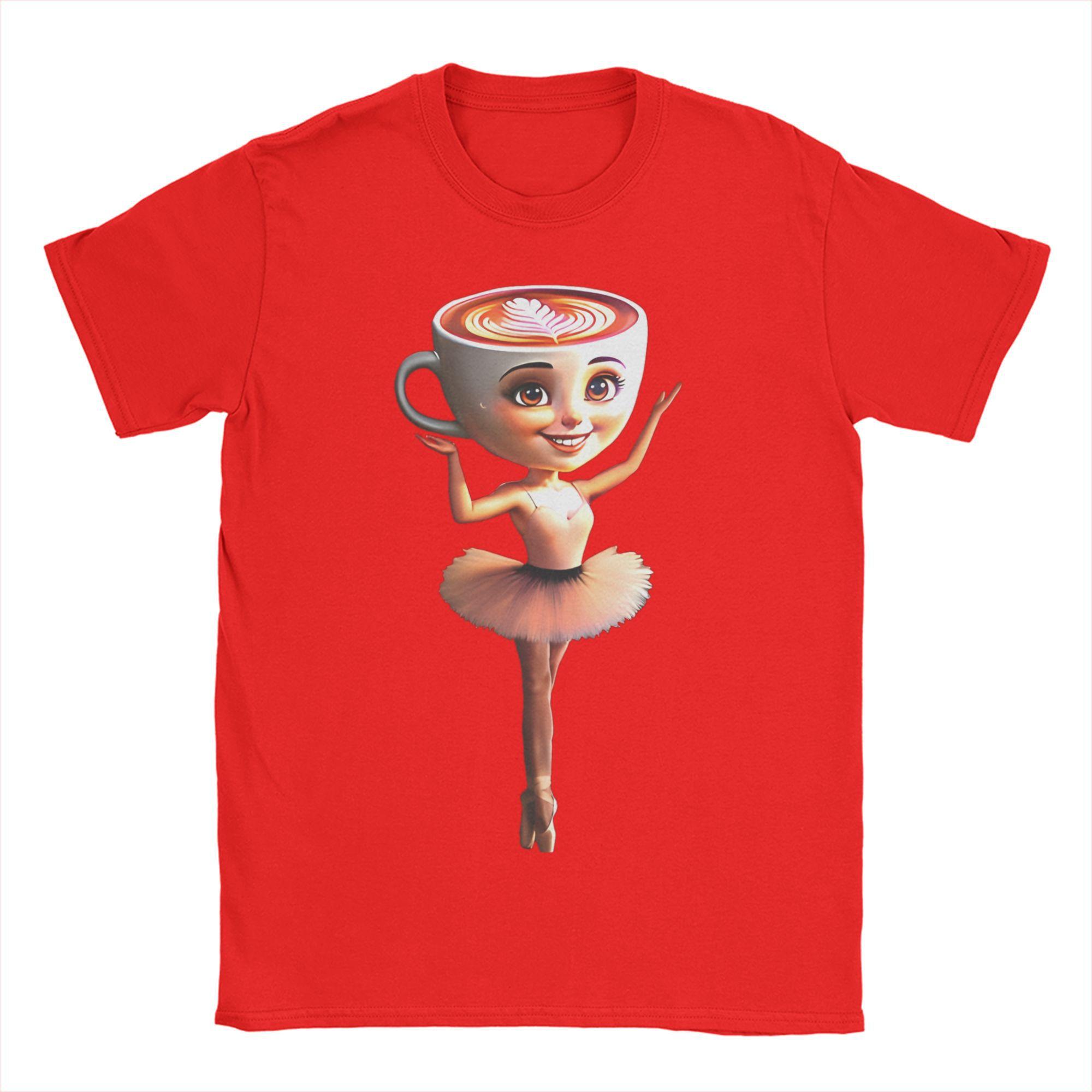 Ballerina Cappucina Men T Shirt Dancer Brainrot Meme Vintage Tees Short Sleeve Crew Neck TShirts 100 Cotton Gift Idea Clothing S