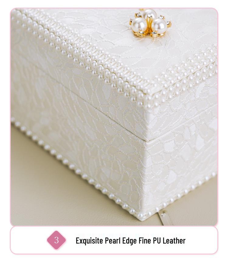 Exquisite High-End Floral Jewelry Box - Luxurious Ornament Storage for Birthday Gifts