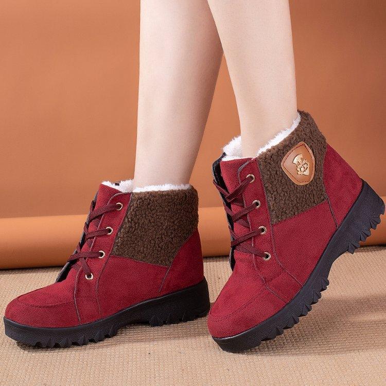 Winter Women's Cotton Shoes Comfortable Boots 2025 New Short Tube Thick-soled Warm Martin Boots Piled Thickened Snow Boots