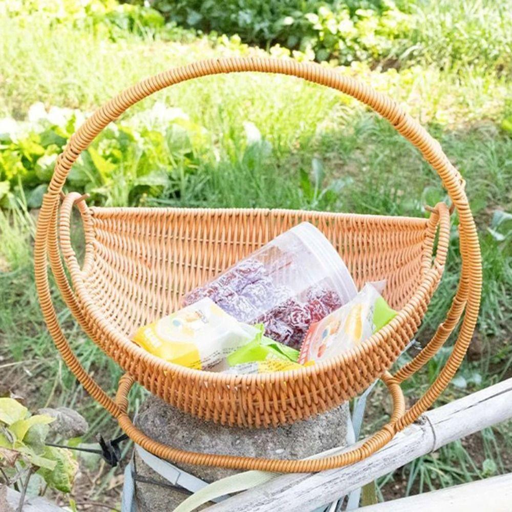 Imitation Vine Weaving Imitation Rattan Basket High Grade Hand Woven Basket  Living Room