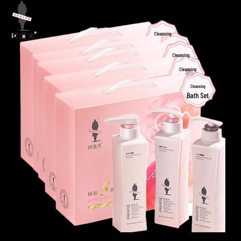 ADOLPH Gentle Shampoo, Conditioner & Shower Gel 3-Piece Gift Set