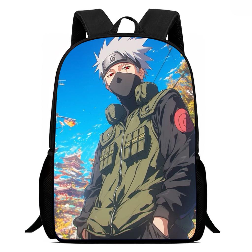NARUTO Cartoon 15-inch Lightweight Backpack With Adjustable Shoulder Straps Kids Daily School Bag For Boys Girls Age 5-9