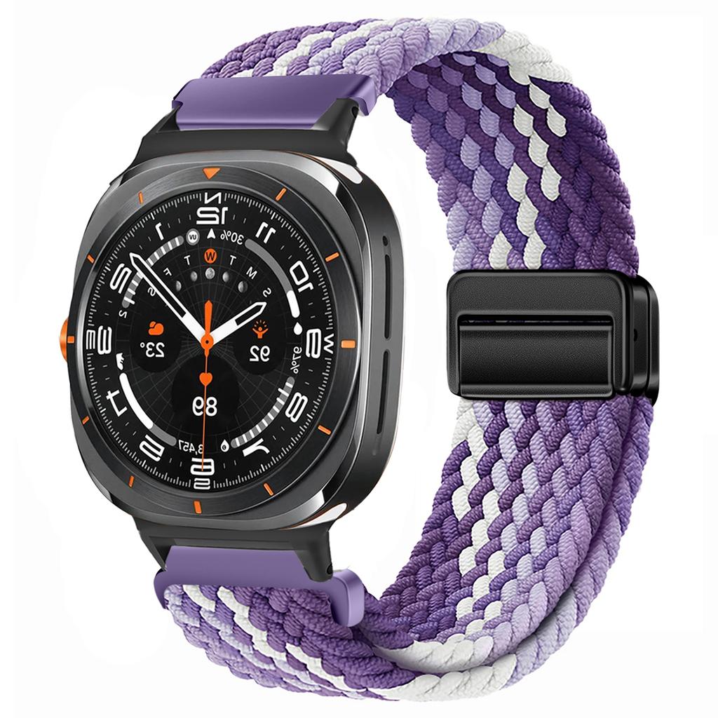 For Samsung Galaxy Watch 7 Ultra Strap 47mm Accessories Magnetic Nylon Braided sport Bracelet Correa Galaxy Watch 7 Ultra Band