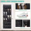Hanging Shoe Rack Organizer Over The Door with 14/24/28 Large Mesh Pockets Transparent Fabric Storage Bag for Closet Bedroom 1pc