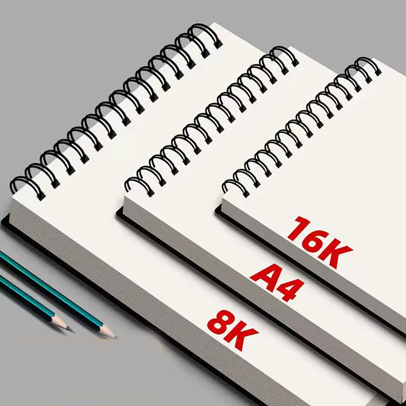 Sketch Book Spiral Bound 30 Sheets Acid Free Drawing Paper A4 A5 A6 8K 16K for Kids Students Artists