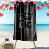 King or Queen Print Beach Towel, Large Soft Quick Dry Towel for Beach Camping Swimming