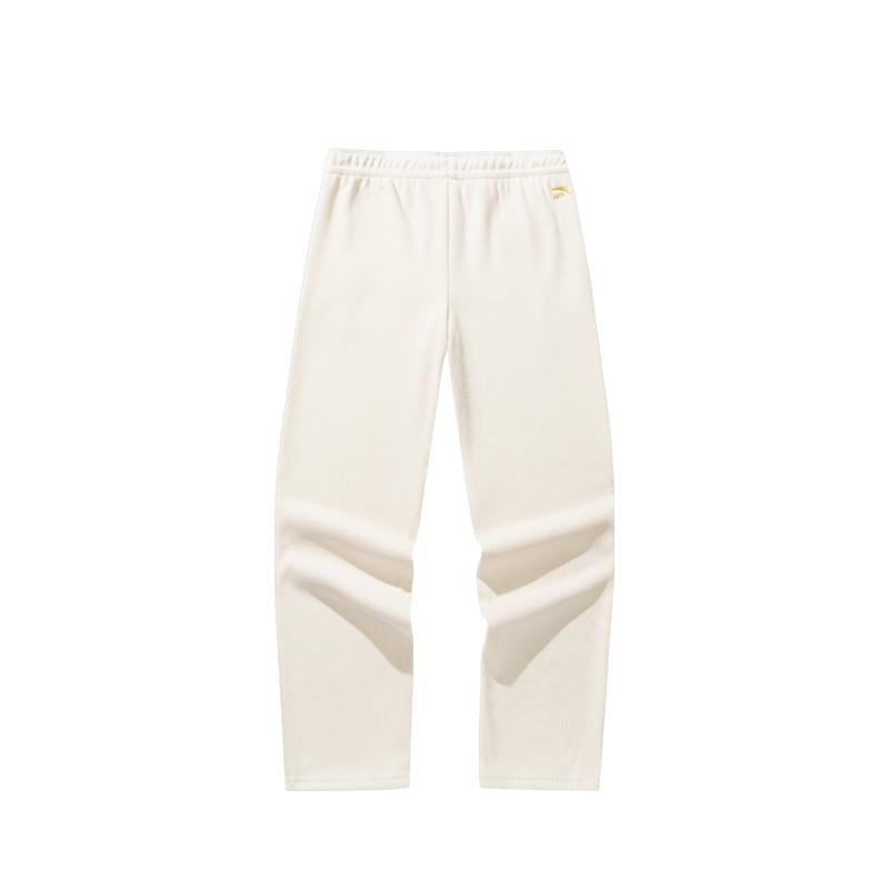 Anta Good Things Happen Knitted Comfortable Loose Casual Pants Women bottoms Corn-White 162518313-1