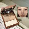 Delicate Three-Color Contouring Powder, Matte Nose Shadow Side Shadow for a Natural Fit, Easy To Use for Daily Life and Parties