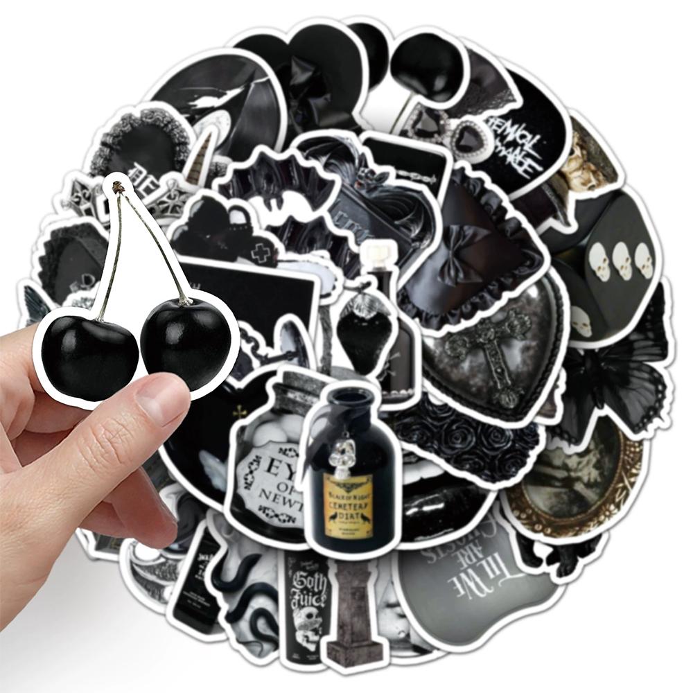 10/30/50pcs Dark Gothic Aesthetic Art Stickers Cool Cartoon Graffiti Decals Waterproof DIY Suitcase Phone Laptop Sticker Packing