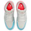 Air Jordan 1 Mid Sail Hot Lava Blue Chill Women Sneakers Muslin IM7420-133