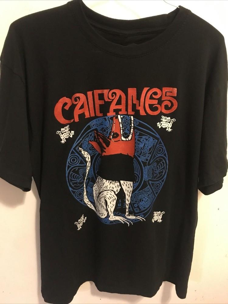 

Vintage Caifanes Tour Rock Band Rock Aztec Black T- shirt BO186 Unisex T-Shirt S