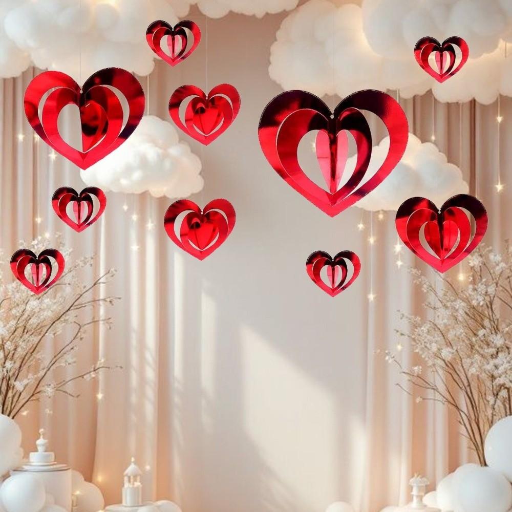 Romantic Valentine's Day Love Pulling Wedding Love Flower Hanging Curtain  Anniversary