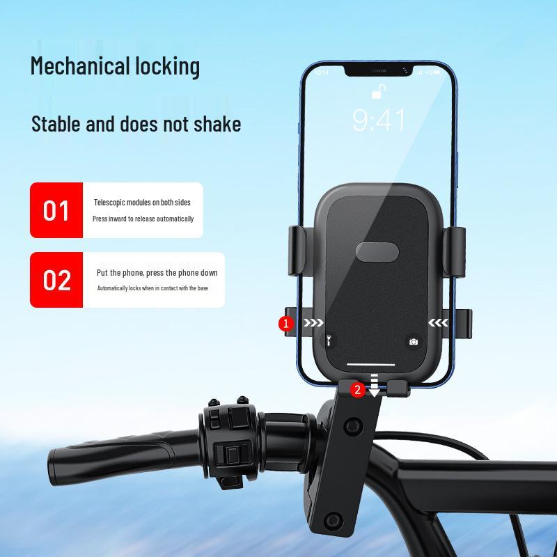 Shockproof Phone Holder for Bicycles, Motorcycles, Cars & Electric Vehicles – Ideal for Cross-Border Delivery Riders