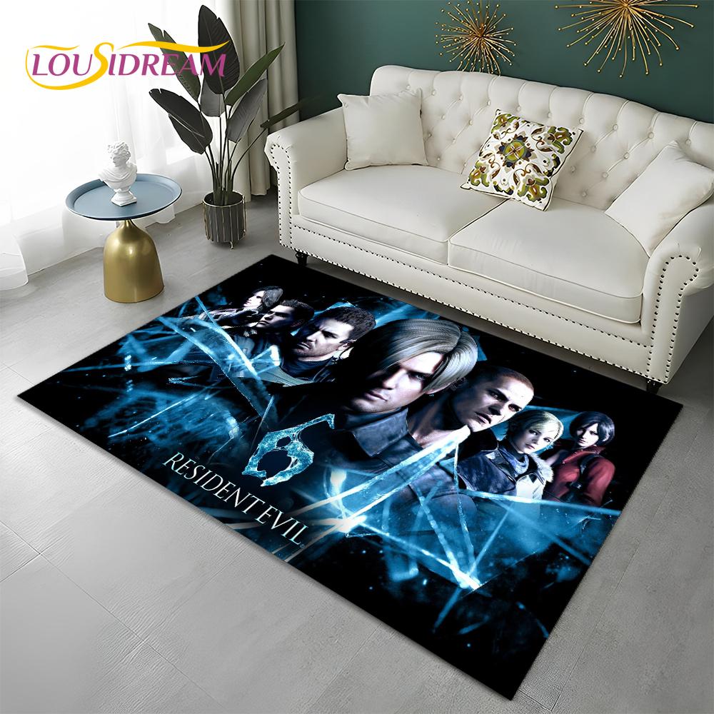 3D Games R-Resident Evil Gamer Carpet Rug for Home Living Room Bedroom Sofa Doormat Decor,kids Play Area Rug Non-slip Floor Mat