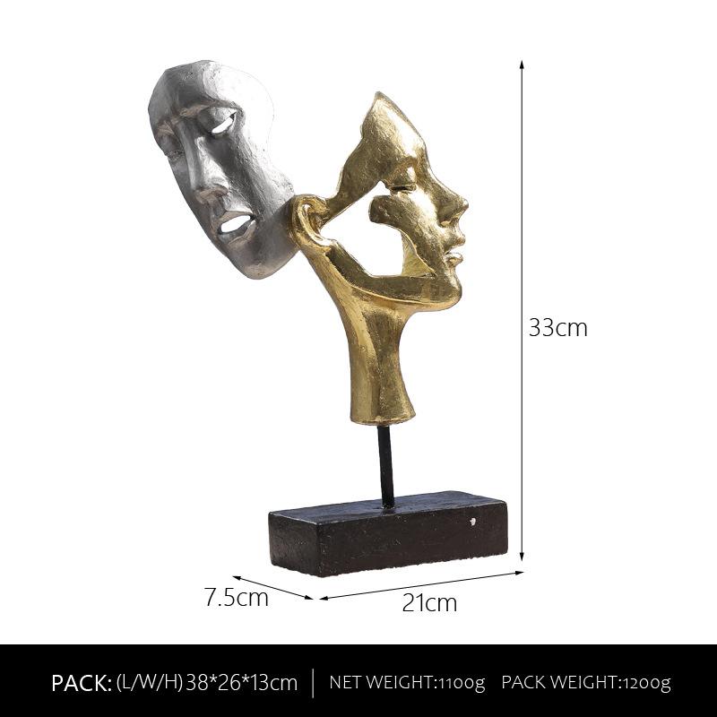 

Художественные фигуры в европейском стиле Абстрактные украшения Украшения для гостиной Изделия из смолы Светильник Роскошный винный шкаф Окно Мягкие украшения Украшения