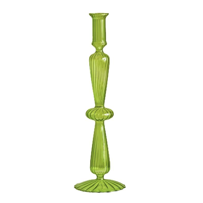 Glass Candle Holders Nordic Decor Taper Candle Holder Candlesticks for Home Wedding Room Decoration Party Vase Home Decor