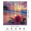 1 X Romantic Seaside Rose Shower Curtain - Waterproof Polyester, Stain Resistant, Perfect For All Season Bathroom Decor