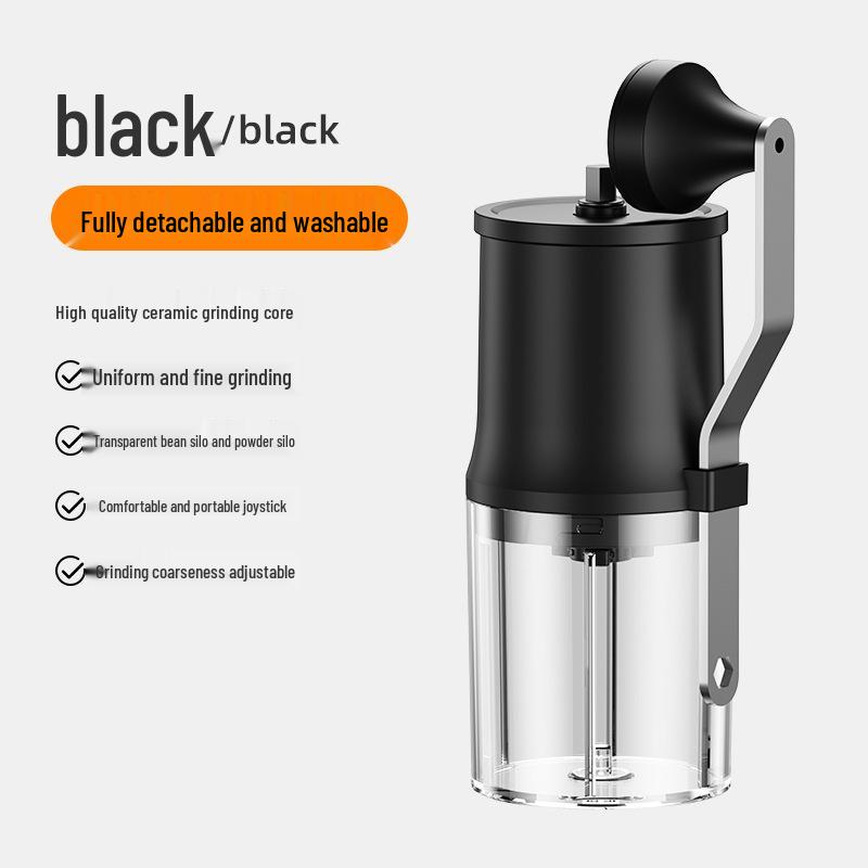 Portable Rechargeable Coffee Grinder: New Model with Hand-Crank & Electric Options for Freshly Ground Coffee