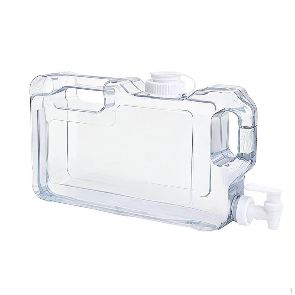 Water Container with Spigot Transparent Clear Beverage Dispenser for