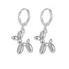 Creative Mini Balloon Dog Pendant Hoop Earrings for Women Korean Fashion Lovely Cartoon Dog Funny Earring Egirls Jewelry Gift
