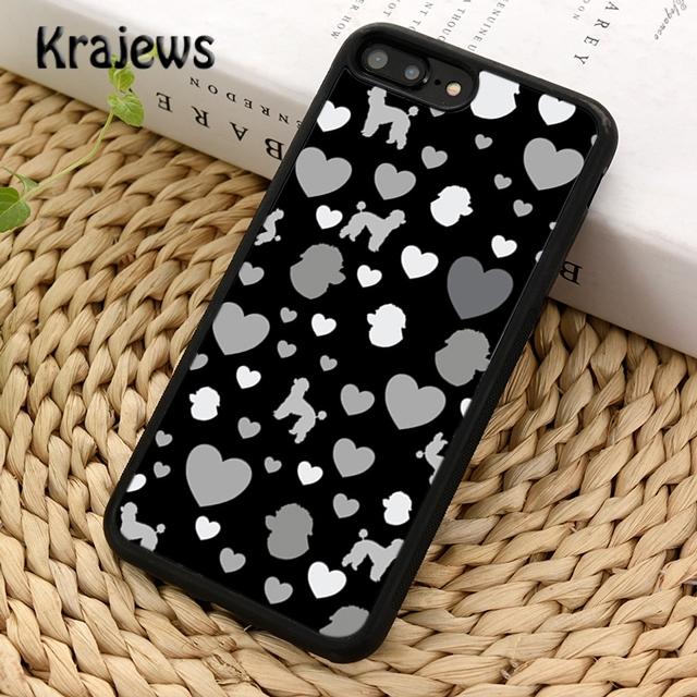Krajews Poodles Cartoon Girly Cute Style Phone Case For iPhone 14 5s 6s 7 8 Plus X XR XS 11 12 13 Pro Max Samsung S21 S22 Ultra