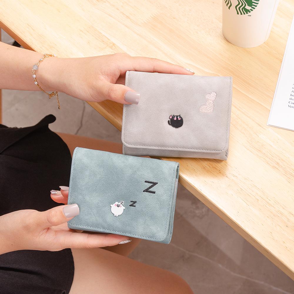Women's Trendy Korean Style 2025 Wallet - Cute, Simple, Fresh, and Student-Friendly Folding Money Clip