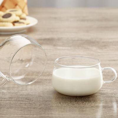 Bicchiere da ufficio con manico in vetro borosilicato alto per uso domestico resistente alle alte temperature tazza per latte succo tè floreale tazza da caffè rotonda divertente