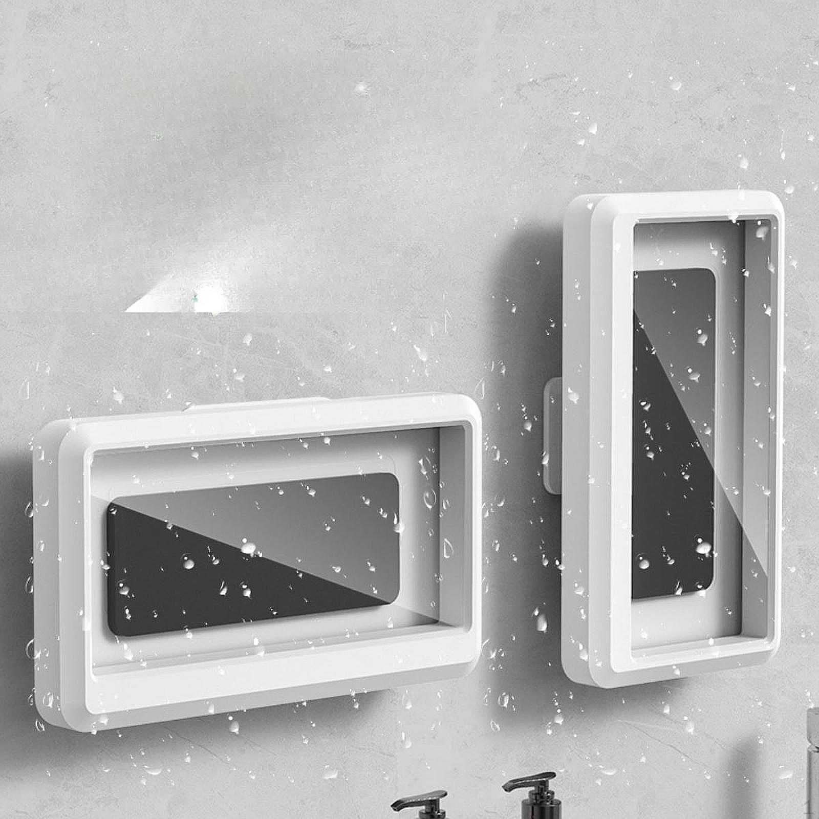 

Подставка для телефона в душе, регулируемый универсальный настенный держатель, водонепроницаемый для общежития, белый