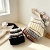 No Brim Children's Knitted Hat Windproof Kids Beanie Hats Cute Polka Dot Elf Cap  Autumn