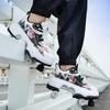 Roller Roller Shoes 4-wheel Deformation Shoes Roller Skates Men's and Women's Adult Runaway Shoes Skating Shoes Shoes with Wheels