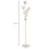 Floor Lamps for Living Room Bedroom with 5 Light, Modern Upright Standing Lamp, 34x25x156cm, Gold Tone