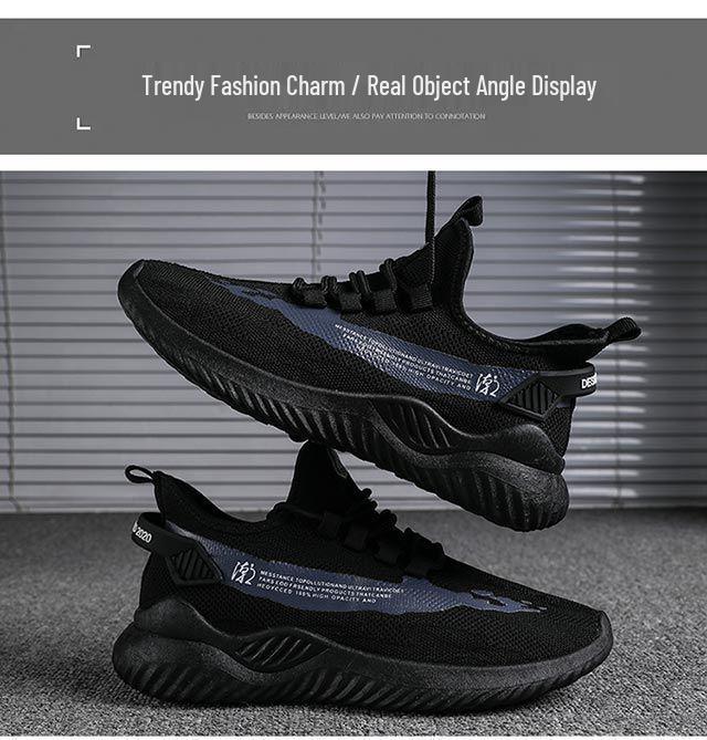 Teen Men's Trendy Sports Running Shoes - Casual Cloth Sneakers for Spring, Summer, Autumn